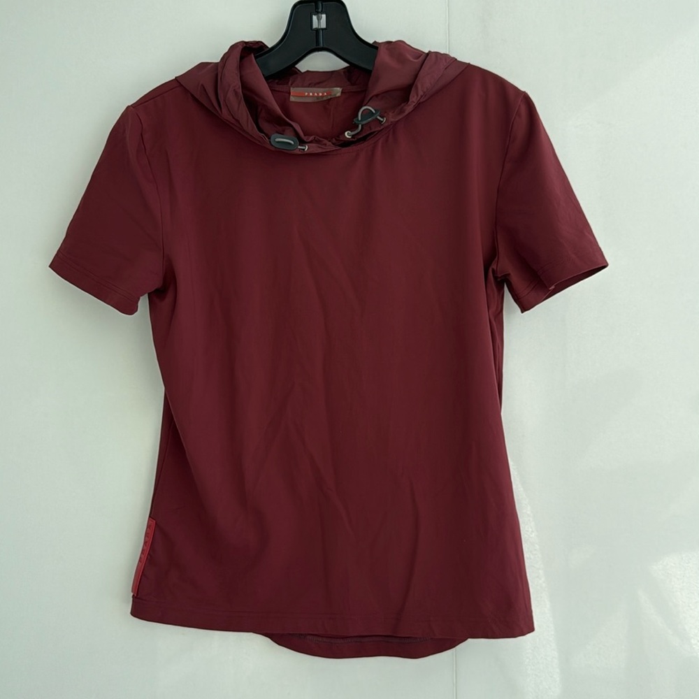 Vintage Prada Burgundy Hooded Top